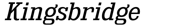 Kingsbridge font preview